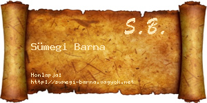 Sümegi Barna névjegykártya