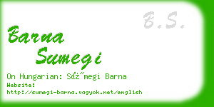 barna sumegi business card